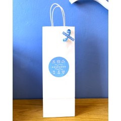 Sac cadeau kraft POUPADOU pour 1 bouteille