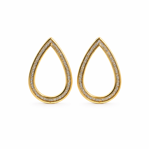 Boucles d'oreilles Drop POUPADOU, vues de face