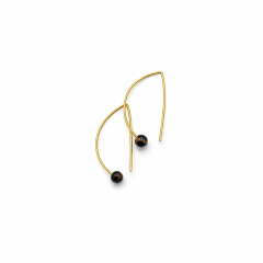 Boucles d'oreilles Stoned Half - Tiger Eye A FUTURE PERFECT, vue de haut