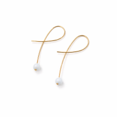 Boucles d'oreilles Stoned Loop - Mother of Pearl A FUTURE PERFECT, vue de haut