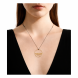 Pendentif plaqué or 18k - Wave portée par une femme