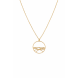 18k Gold plated pendant - Wave AFP front view