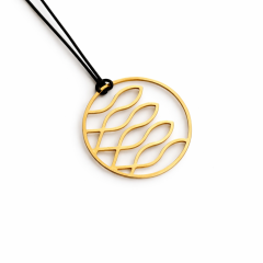 Pendentif plaqué or 18k - Fish Flow A FUTURE PERFECT, vu de face