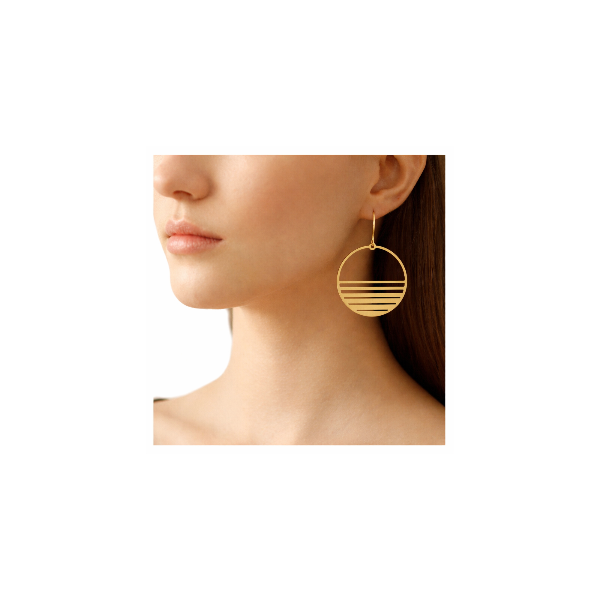 Earrings - Sunset A FUTURE PERFECT, wore by a woman