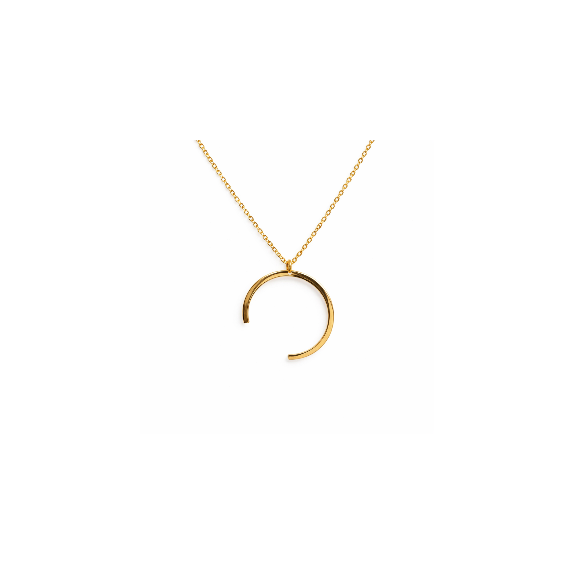 Pendentif plaqué or 18k - Circle Three Quarters