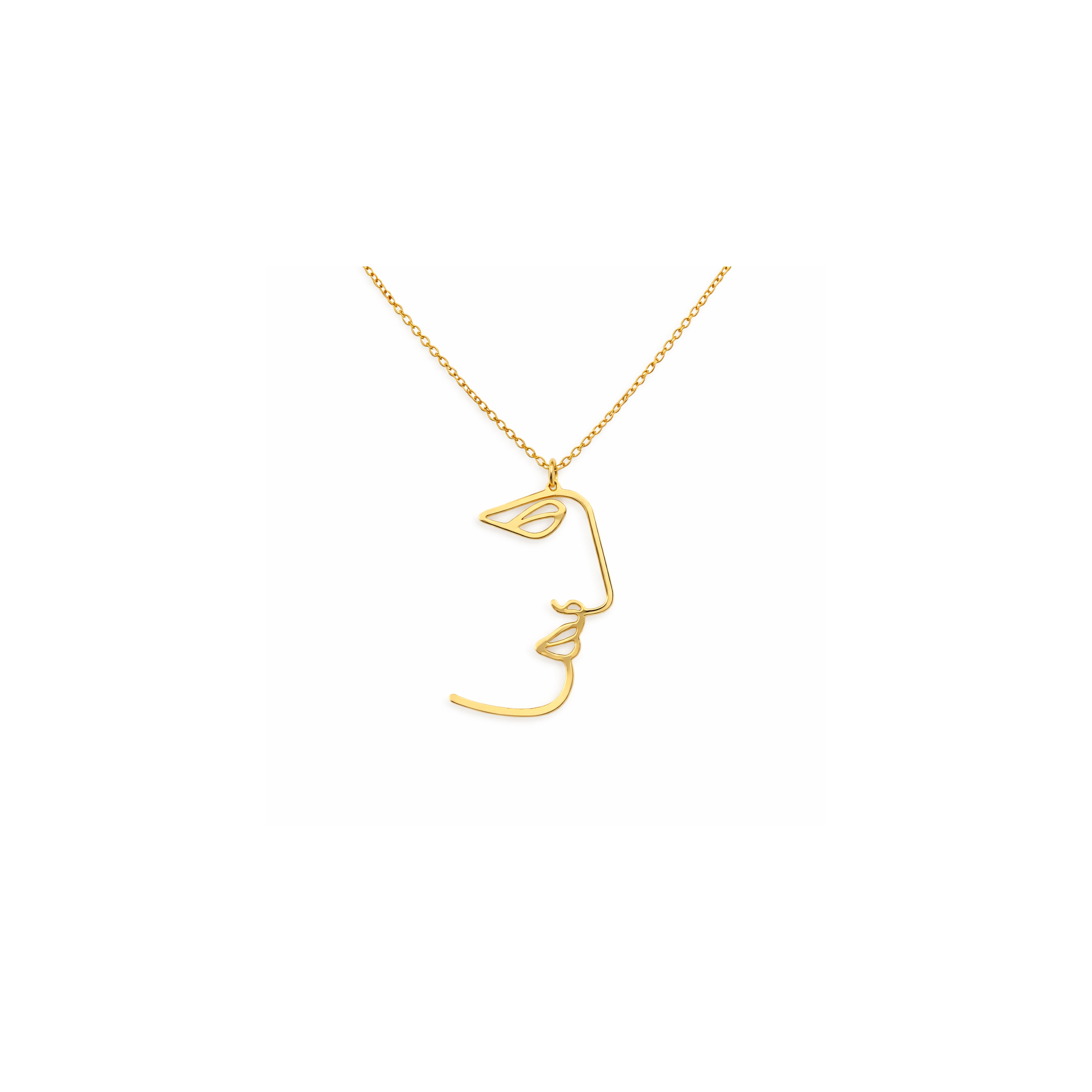 Pendentif plaqué or 18k - Amazon, vu de face
