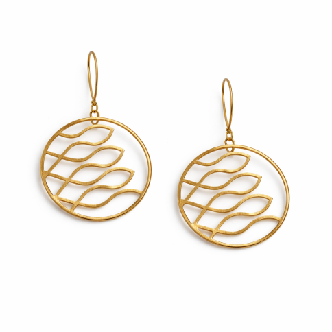 Pendant Earrings - Fish Flow A FUTURE PERFECT, front view