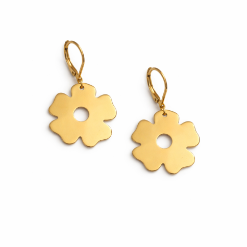 Boucles d'oreilles pendantes - Flower Petals A FUTURE PERFECT, vues de face