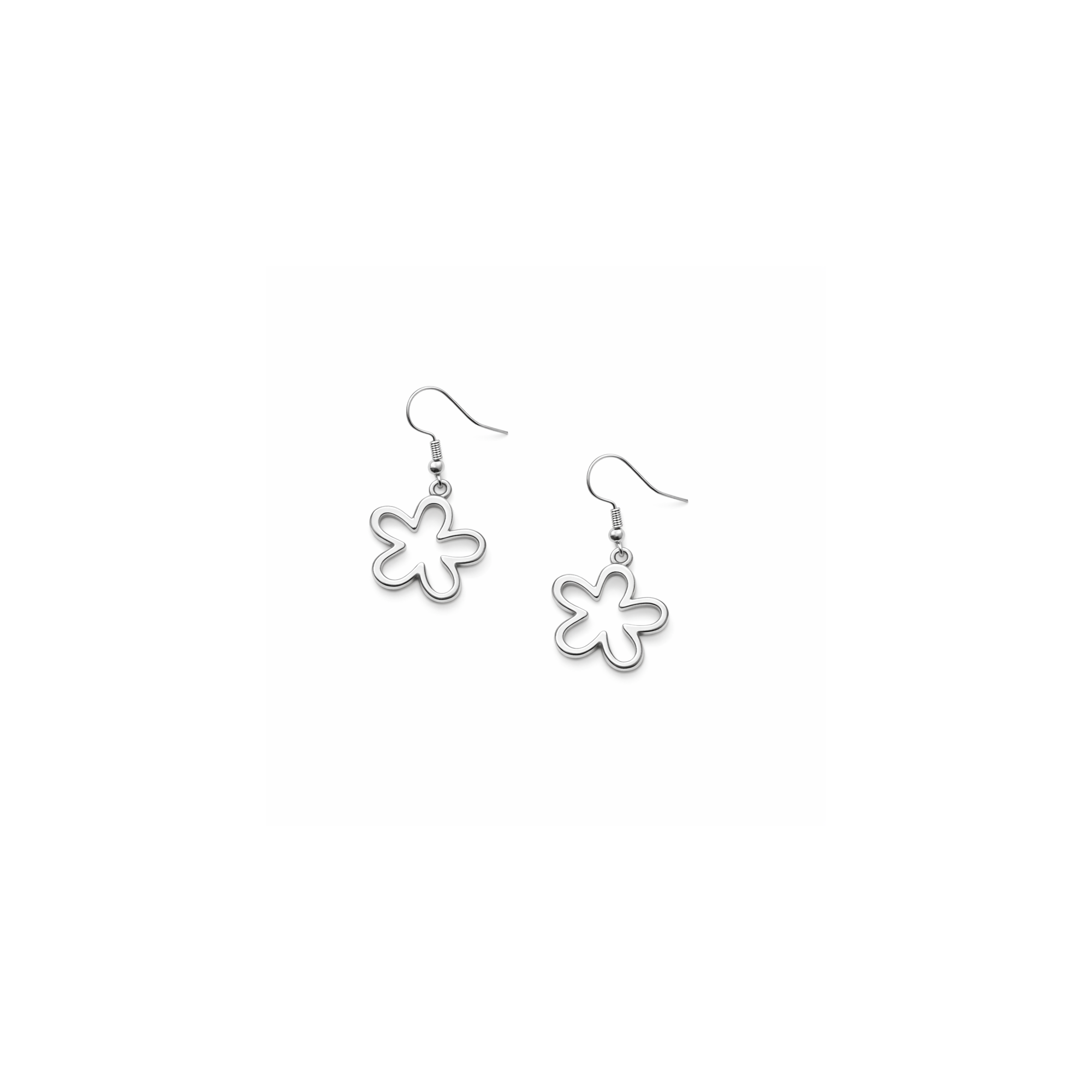 Flora Flower Earrings silver plated POUPADOU