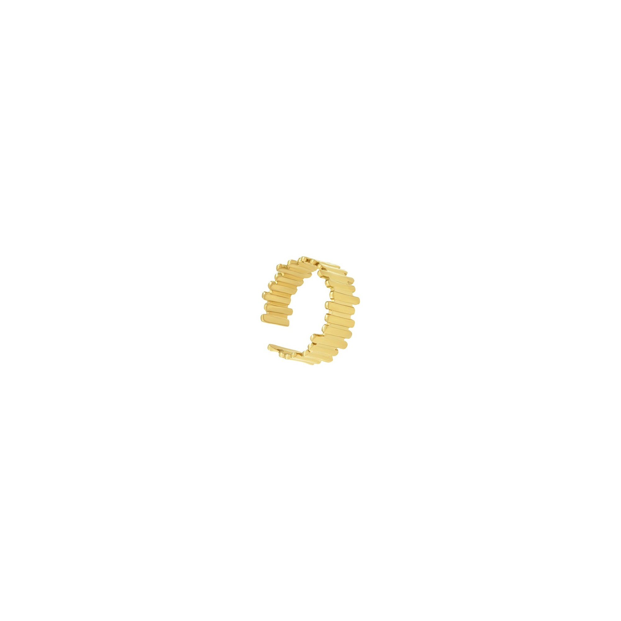 Kyma ring gold plated POUPADOU, front view