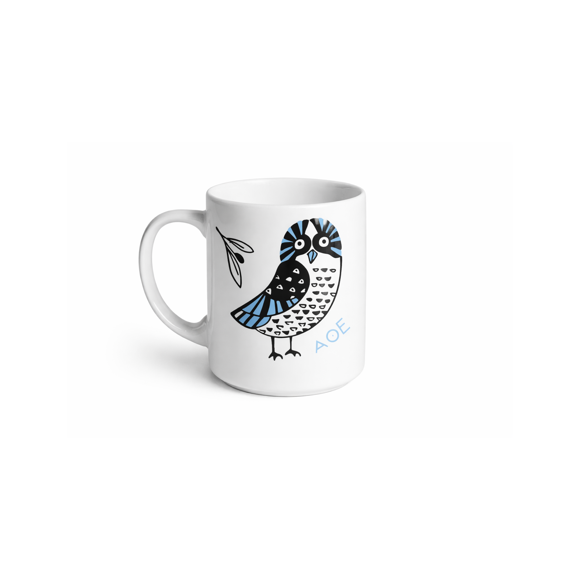 Κούπα Greek Owl Colour AHGB, μπροστινή όψη