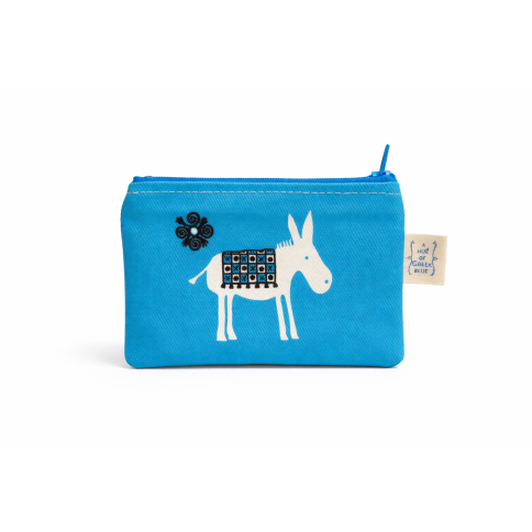 Porte-monnaie Blue Donkey AHGB côté 1, vu de haut