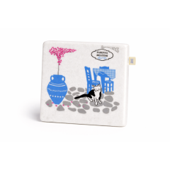 Marble coasters Taverna cat AHB, front view