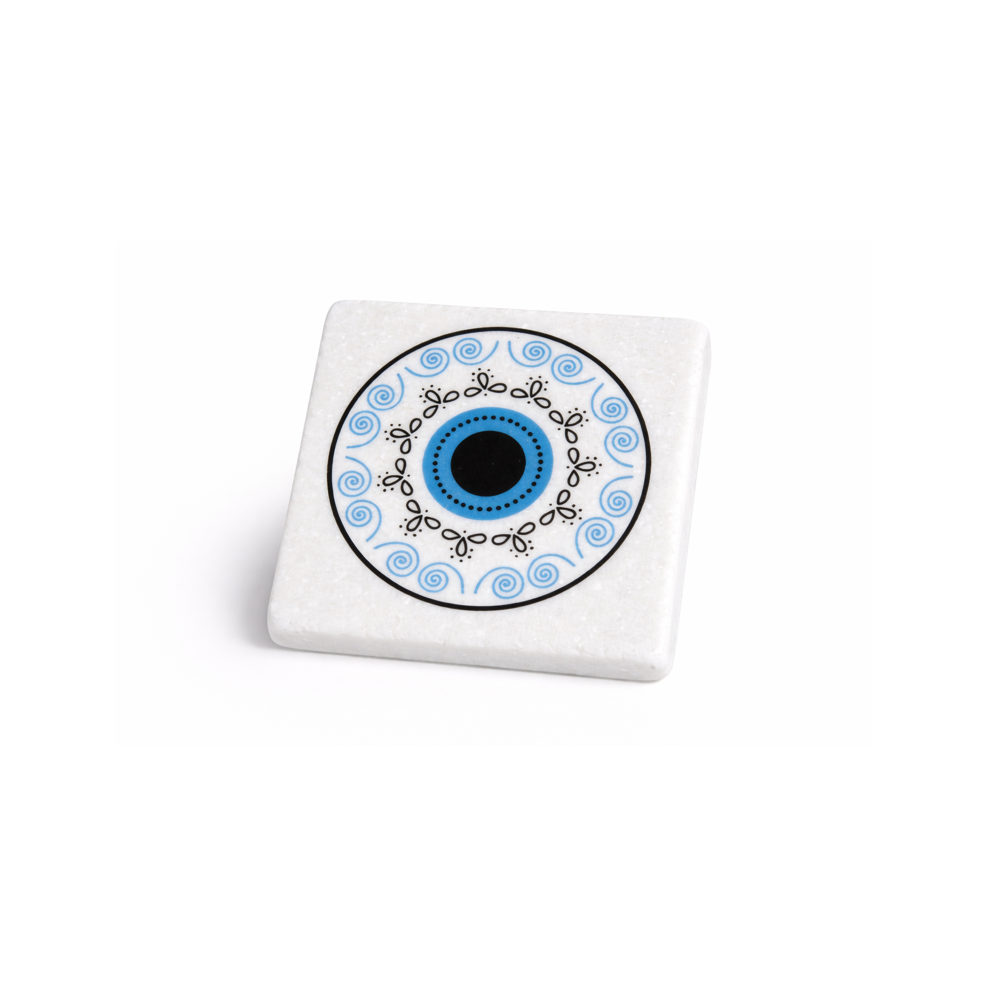 Dessous de verre en marbre Dainty Blue Eye AHGB, vu de face