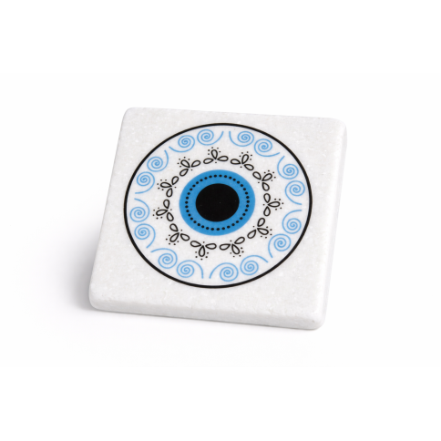Dessous de verre en marbre Dainty Blue Eye AHGB, vu de face