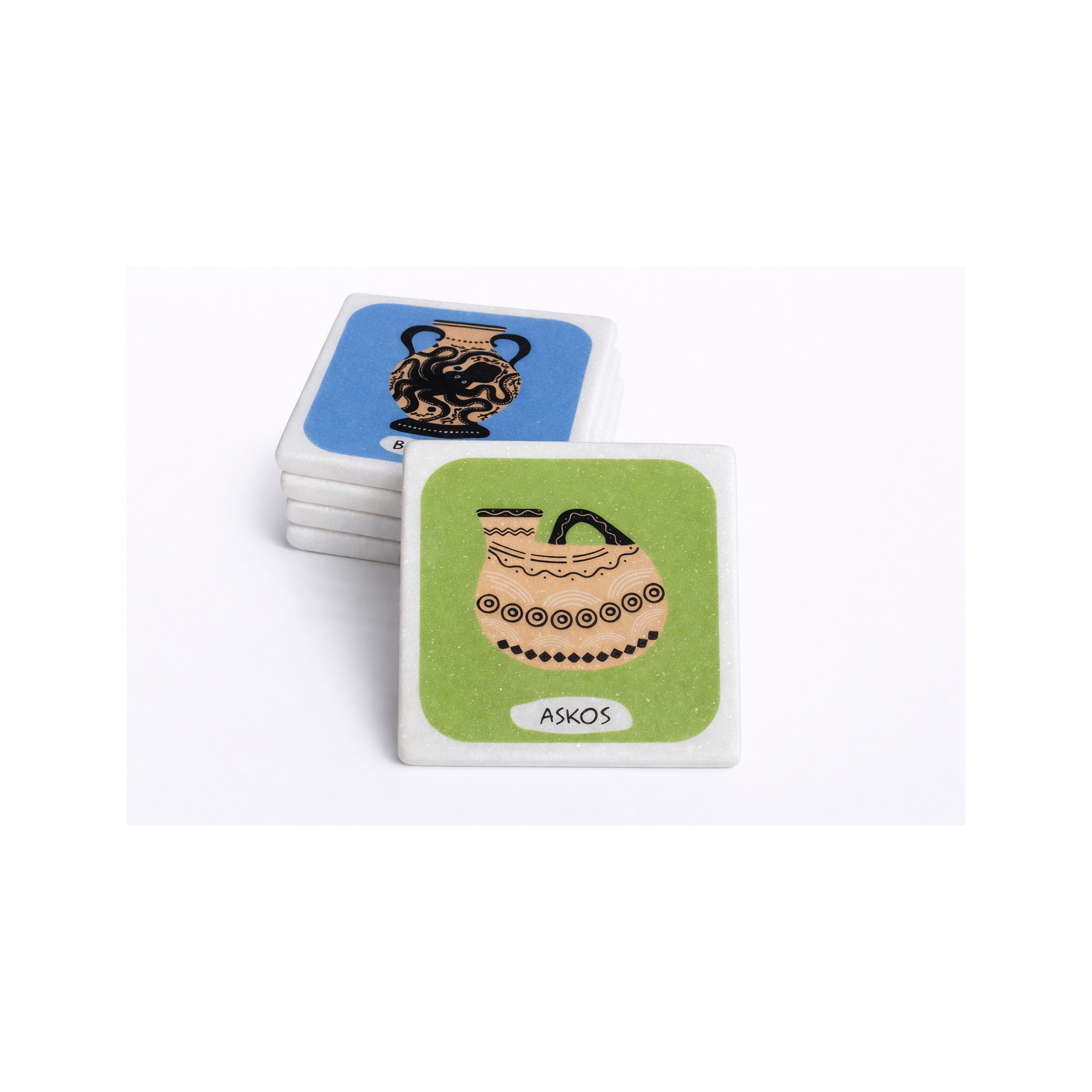 Marble coasters Askos AHB, front view