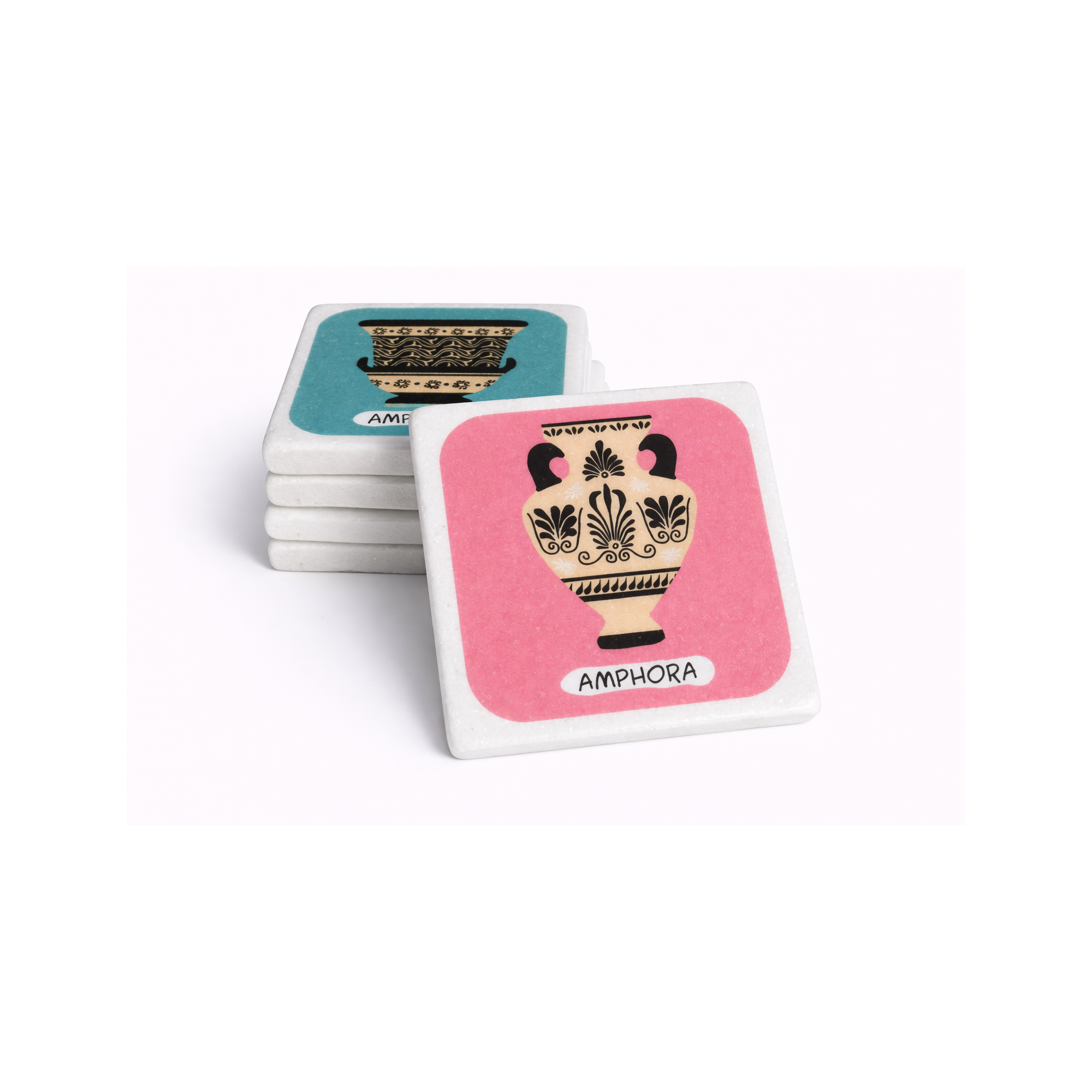 Dessous de verre en marbre Amphora AHGB vu de face