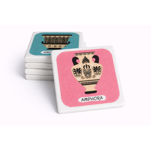 Dessous de verre en marbre Amphora AHGB vu de face