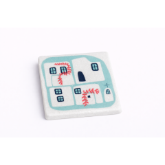 Dessous de verre en marbre Greek Island AHGB, vu de face