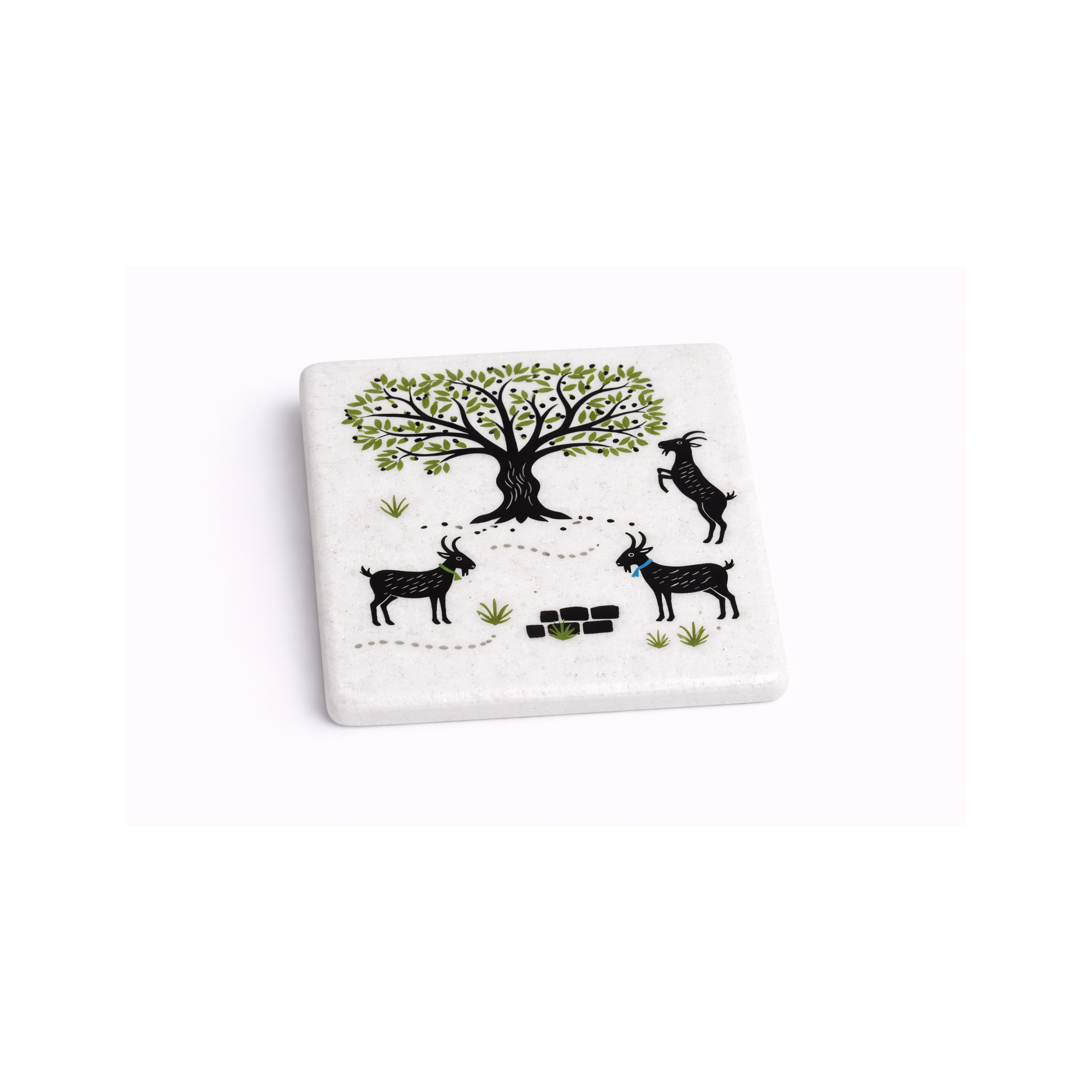 Marble coasters Olive Tree AHB, front view
