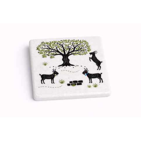 Marble coasters Olive Tree AHB, front view