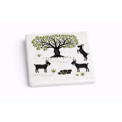 Marble coasters Olive Tree AHB, front view