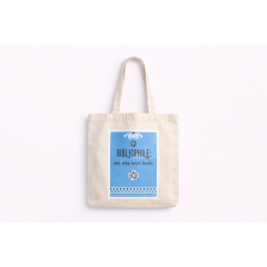 Tote Bag Ecru Bibliophile AhGB, front view