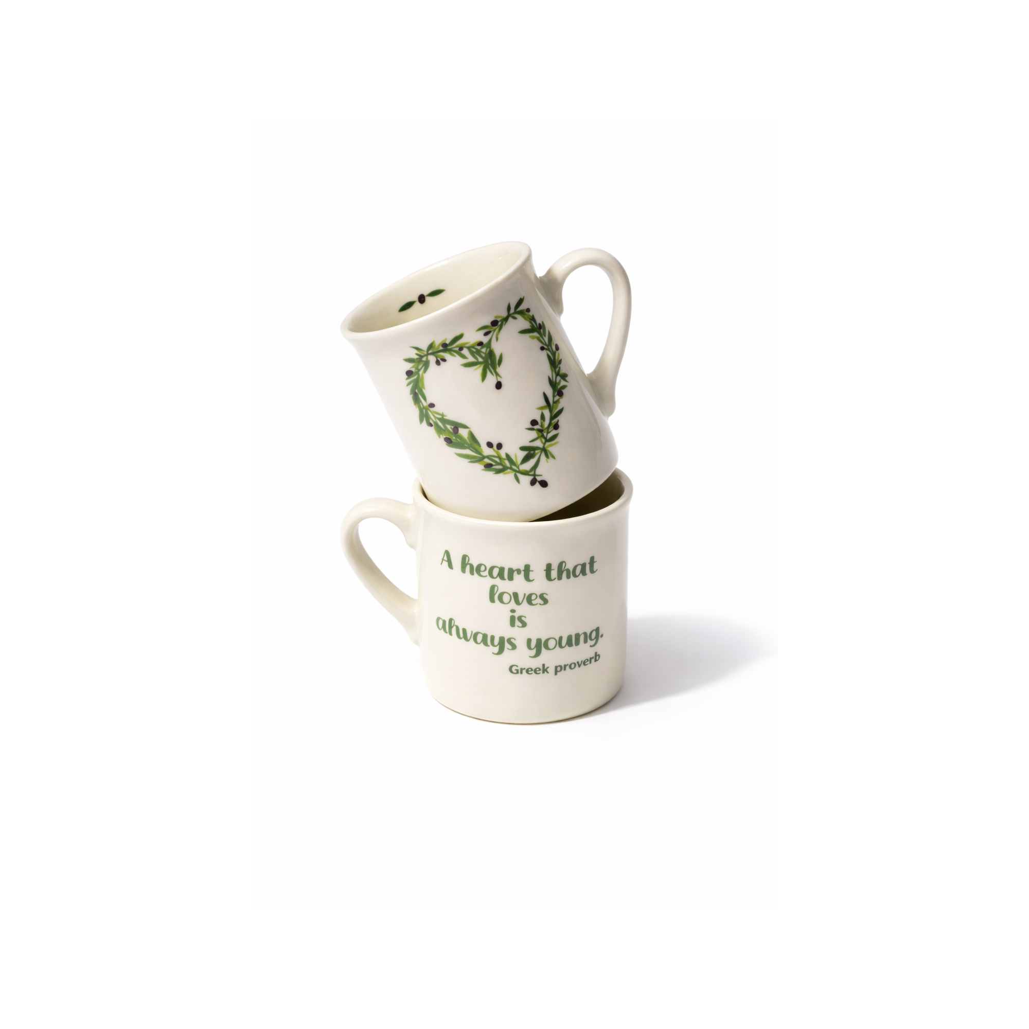 Espresso cup Olive Heart AHGB, front view 1