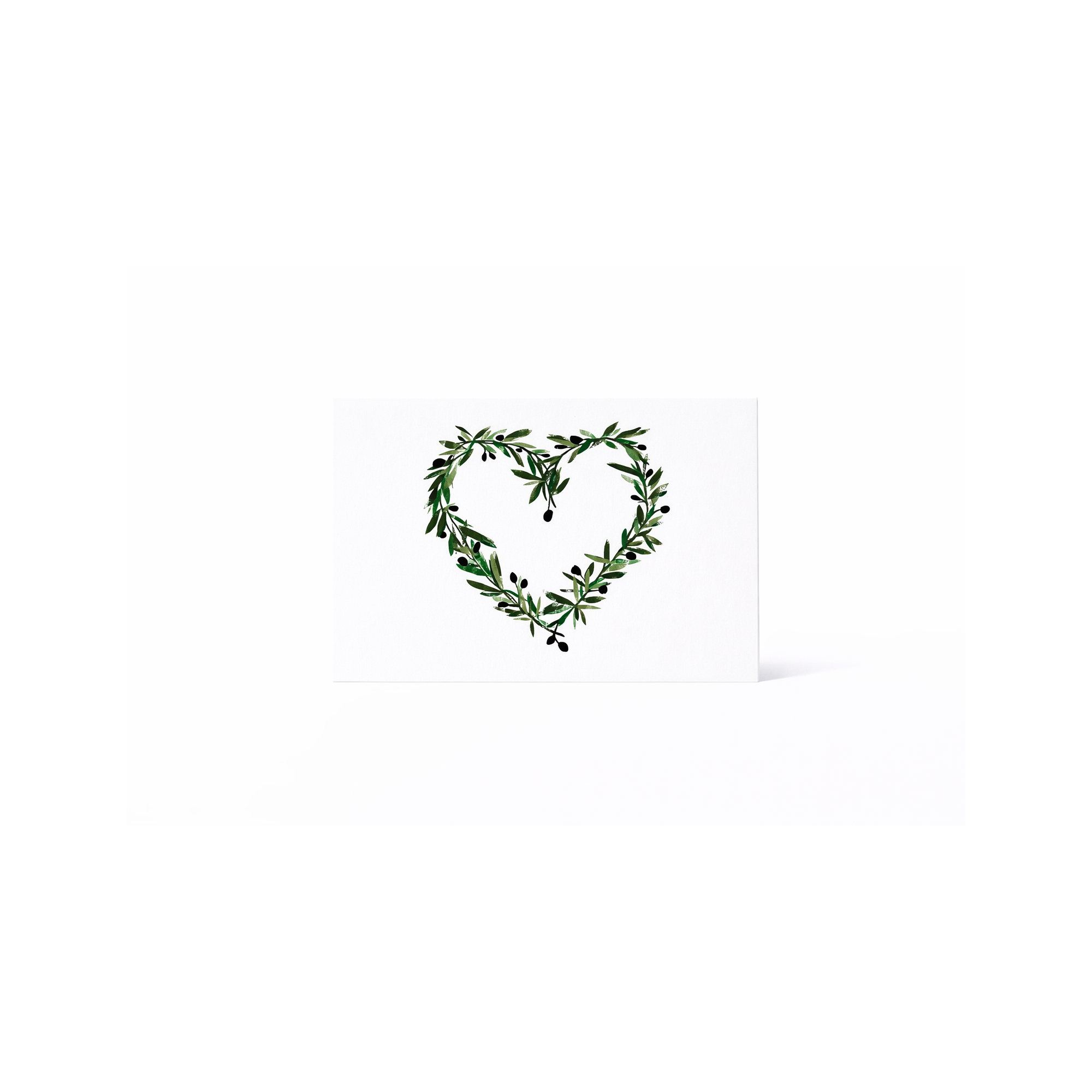 Καρτ Ποστάλ Olive Heart AHGB, μπρος και πίσω