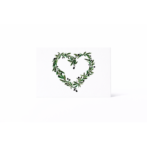 Καρτ Ποστάλ Olive Heart AHGB, μπρος και πίσω