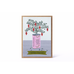 Carte de Noël Festive Olive Foliage AHGB, vue de face