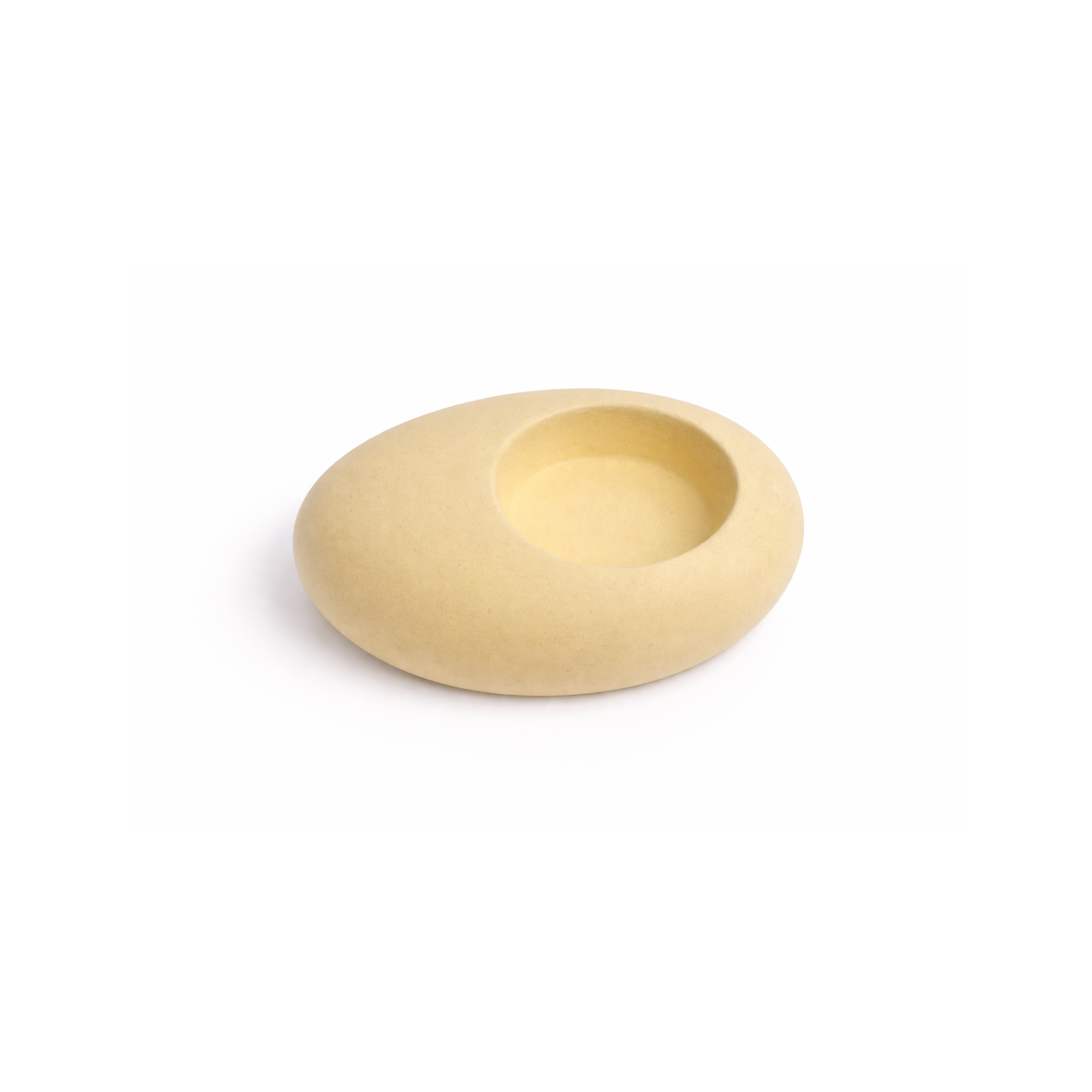 Porte-bougie Galet jaune A FUTURE PERFECT, vu de haut
