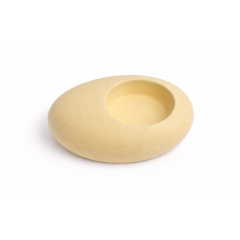 Pebble tealight holder yellow A FUTURE PERFECT, top view