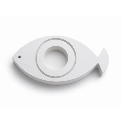 Porte-bougie oeil / poisson blanc A FUTURE PERFECT, vu de haut