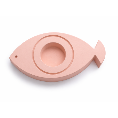 Porte-bougie oeil / poisson rose A FUTURE PERFECT, vu de haut