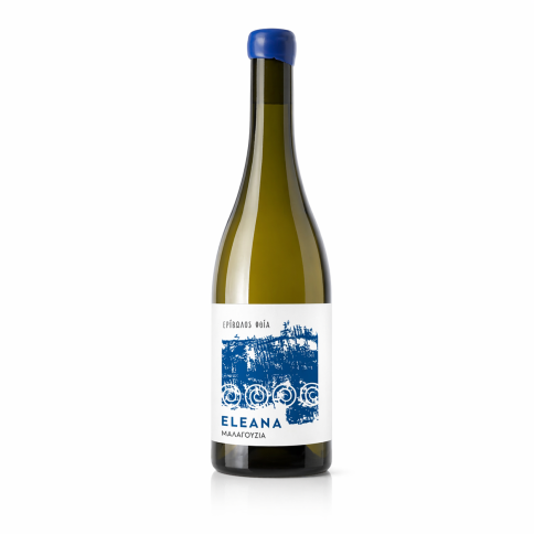 Eleanna blanc Malagouzia IGP Phthiotide 75cl ERIVOLOS FTHIA, vu de face couleur