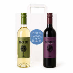 Coffret Cadeau "Sélection de Vins Grecs - Secrets IGP Florina" POUPADOU, vu de face