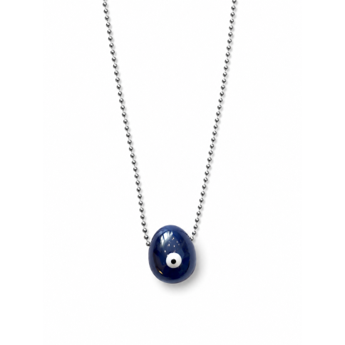 Bleu Pendentif "Eye Egg" POUPADOU, front view