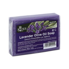 Savon à l'huile d'olive parfum lavande 100g RIZES CRETE, vu de face