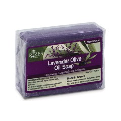Lavender olive oil soap 50g RIZES CRETE, front view