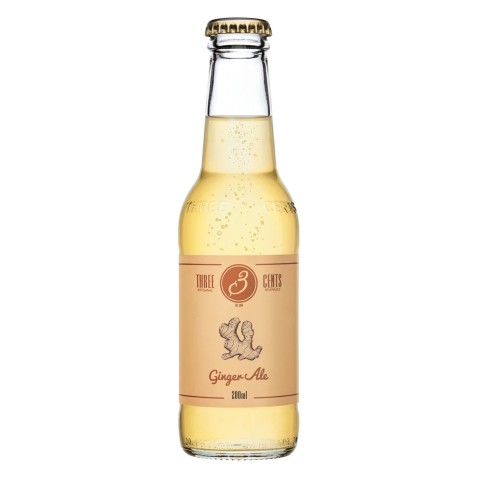 Αναψυκτικό με τζίντζερ "Ginger Ale" 200ml THREE CENTS μπροστινή όψη