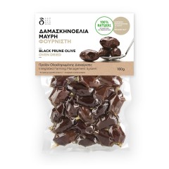 Black Prune Olives oven dried 180g Velouitinos, front view