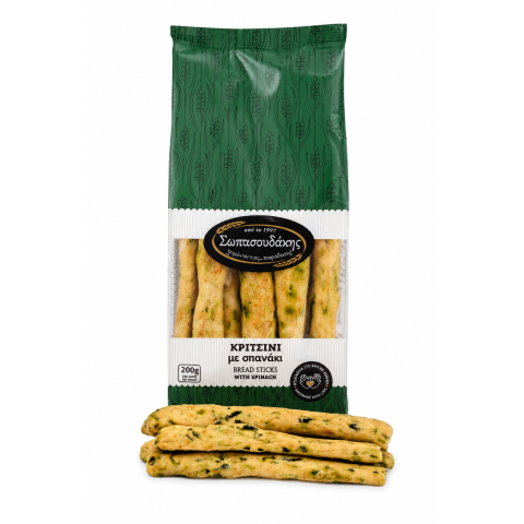 Cretan spinach breadsticks 200g SOPASOUDAKIS, front view