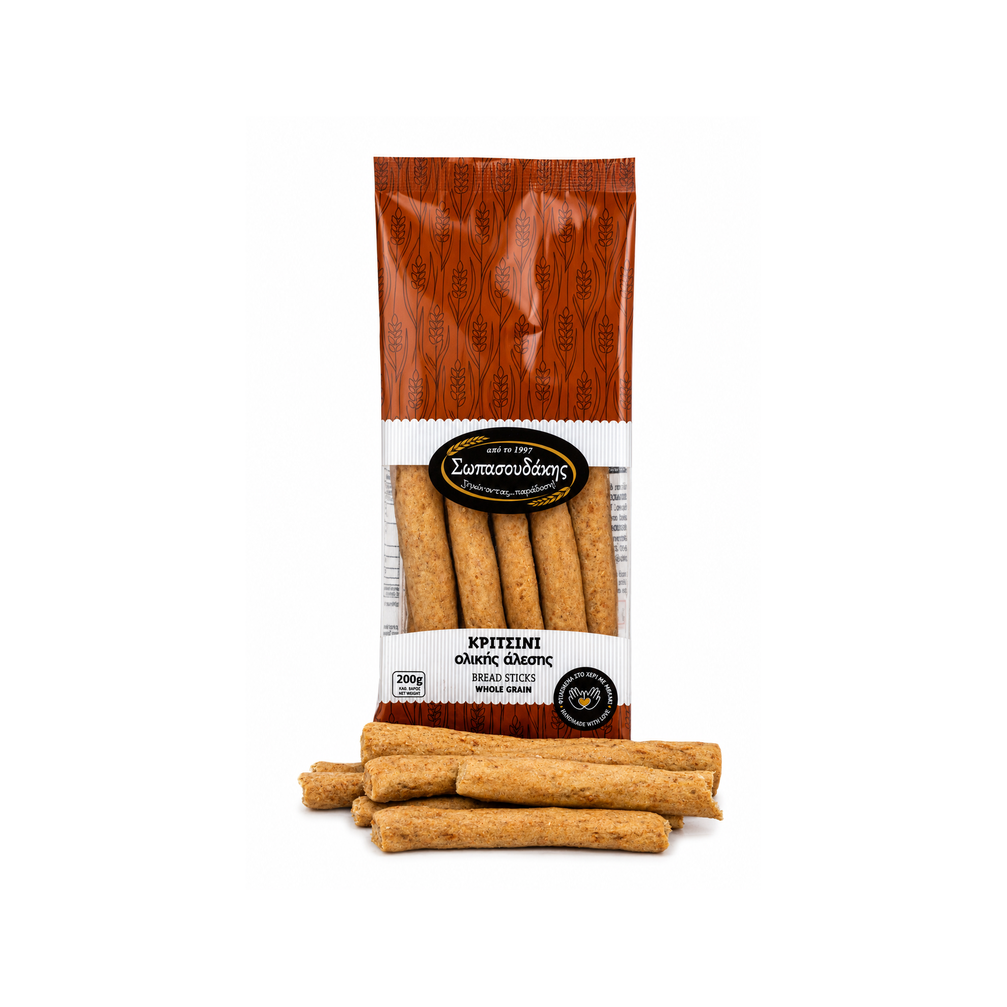 Cretan Wholemean Breadsticks 250g SOPASOUDAKIS, front view
