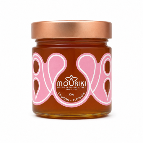 Flowers honey 99g MOURIKI, front view