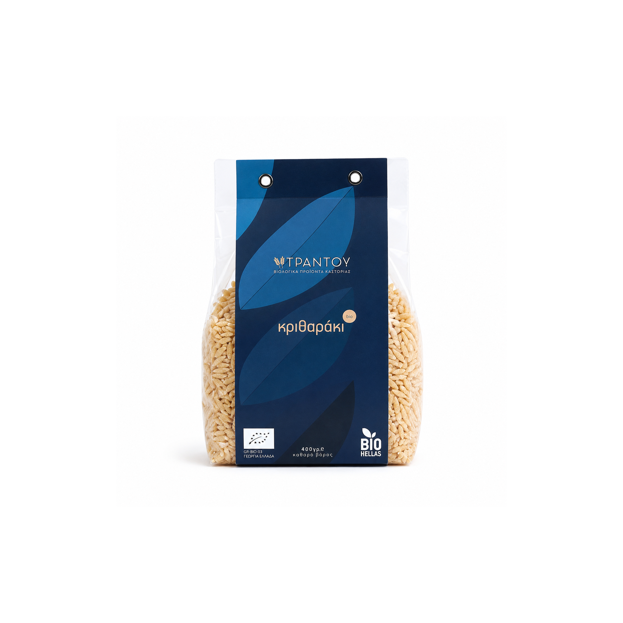 Kritharaki (orzo) 500g TRANTOU, vu de face