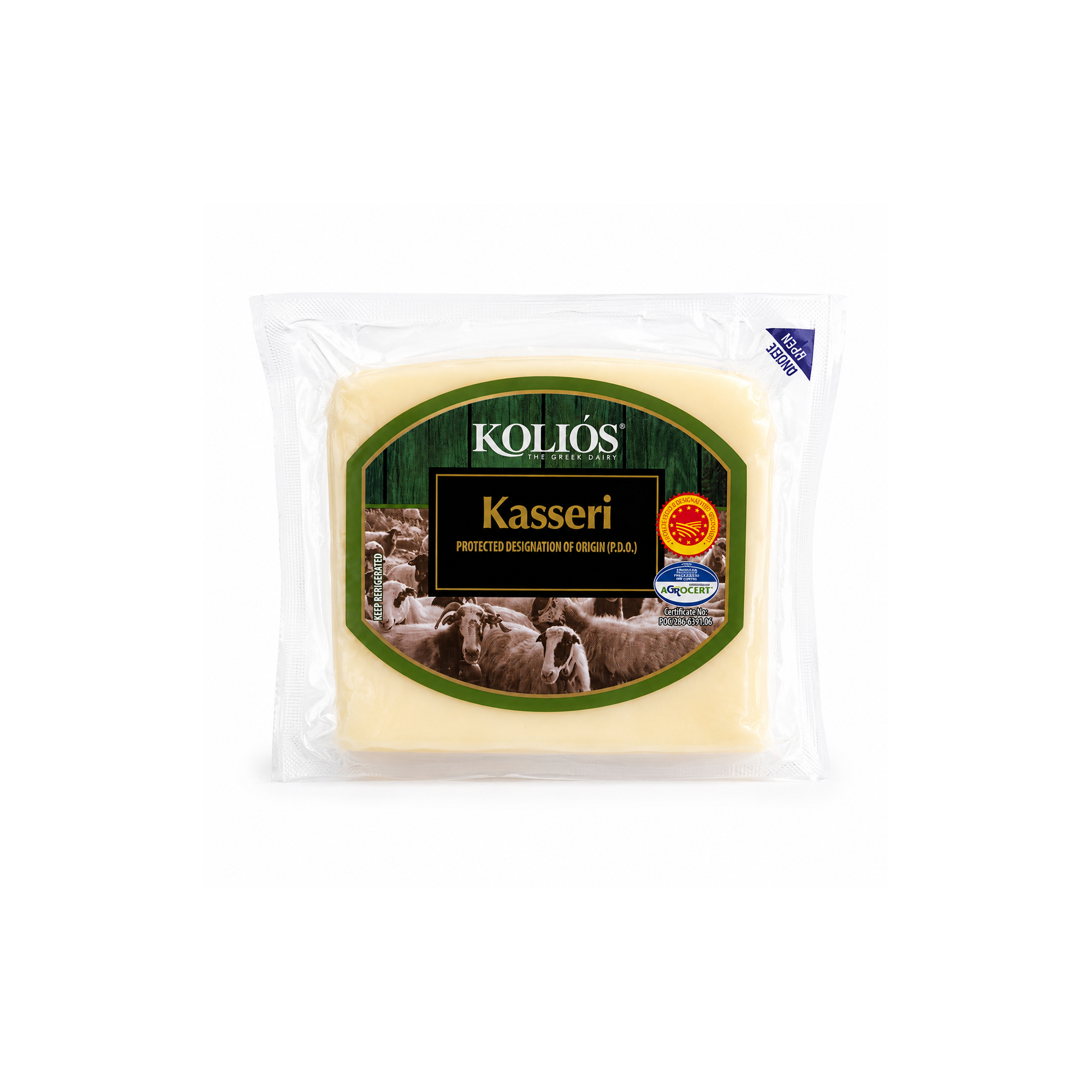 Kasseri A.O.P. 250g KOLIOS, vu de face