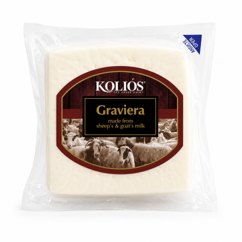 Graviera cheese made from sheep's and goat's milk 250g 250g KOLIOS, front view