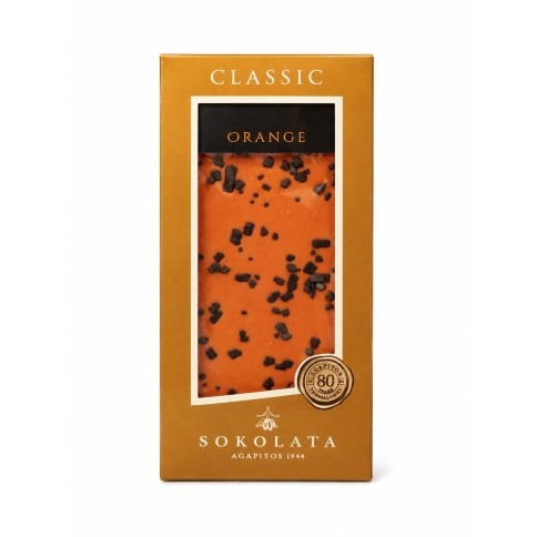 Orange and White Chocolate 100g AGAPITOS, front view