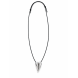 Pendentif "Kardia" plaqué argent antique POUPADOU, vu de face